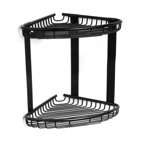Corner shower shelf Kapitan NETS 96 37 77 55, black matte