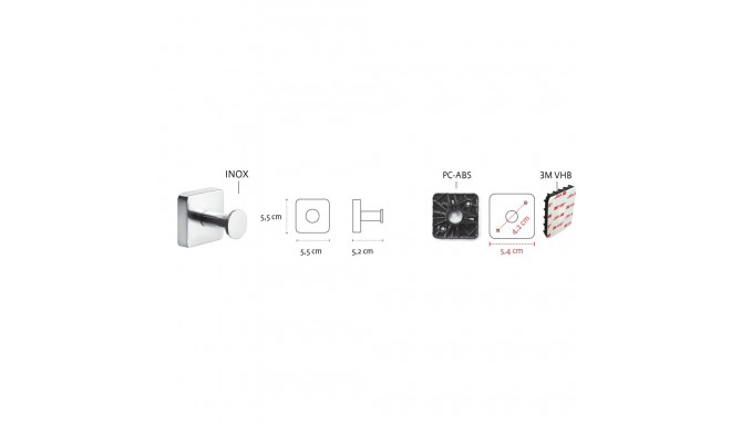 Towel hook Kapitan QUATTRO 42 01, kroom