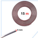 Kroomitud dekoratiivne isekleepuv riba autole 15mm x 15m