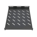 Extralink Fixed shelf 1U 350mm Black 19&quot;, 472x352mm, for 600mm depth cabinets