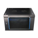 Extralink Rackmount cabinet 6U 600x450 Black wall mounted