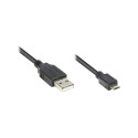 "GoodConnections USB 2.0 A > Micro-B (ST-ST) 1,8m Adapterkabel Schwarz"