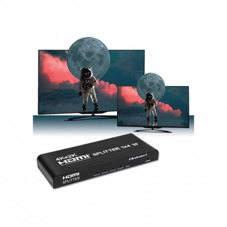 QOLTEC HDMI-jaotur 51798 aktiivne 4 x HDMI 4K x 2K / 3.4Gb/s