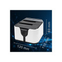 QOLTEC 50309 HDD SSD 2.5 3.5 docking station / SATA III / USB 3.0 / Super speed 5Gb/s / with Clonnin