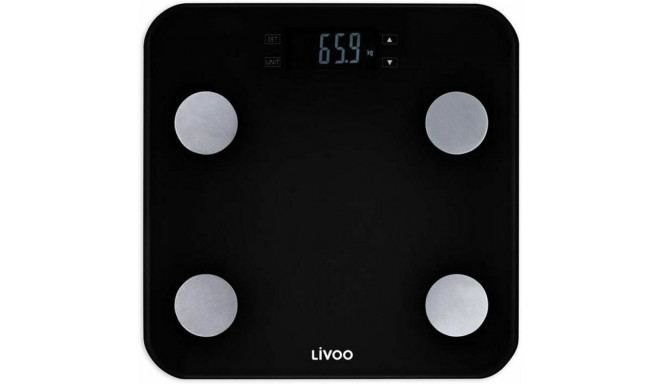 Digital Bathroom Scales Livoo DOM427N Black Tempered Glass 180 kg