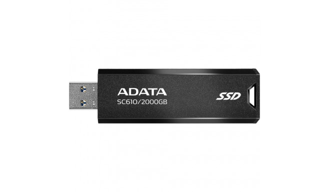 ADATA SC610 2000 GB, external SSD (black, USB-A 3.2 Gen 2)