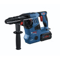 Bosch cordless hammer drill GBH 18V-28 CF Professional, with GDE 18V-16 (blue/black, 2x battery ProC