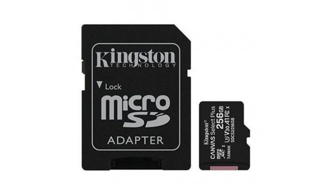 Kingston Canvas Select Plus UHS-I 256 GB MicroSDXC Flash memory class 10 SD Adapter