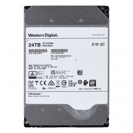 Western Digital Ultrastar DC HC580 3.5" 24 TB Serial ATA kõvaketas