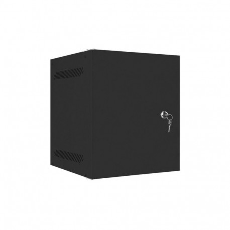 RACK CABINET 10" WALL-MOUNT 6U/280X310 (FLAT PACK) WITH METAL DOOR BLACK LANBERG