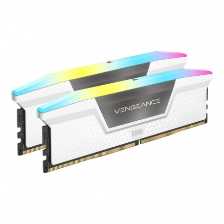 CORSAIR VENGEANCE RGB 32GB 2x16GB DDR5 6000MT/s DIMM Unbuffered 30-36-36-76 Std PMIC XMP 3.0 White H