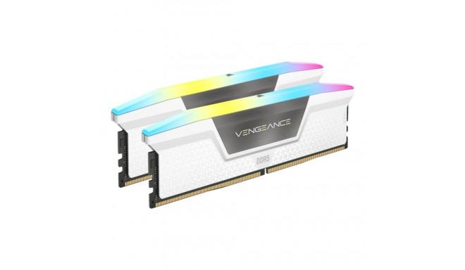 CORSAIR VENGEANCE RGB 32GB 2x16GB DDR5 6000MT/s DIMM Unbuffered 30-36-36-76 Std PMIC XMP 3.0 White H