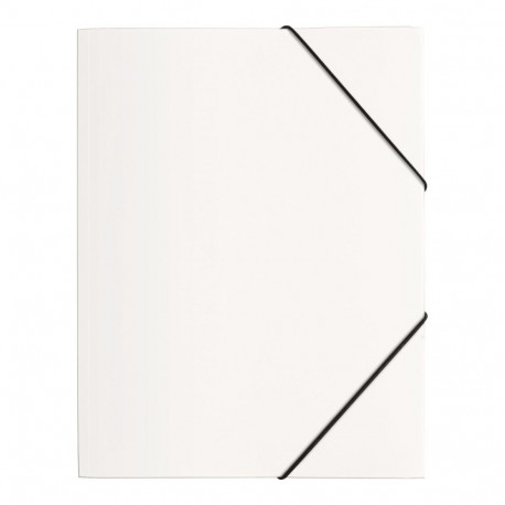 Kummiga mapp A4, valge, PP plast, Pagna