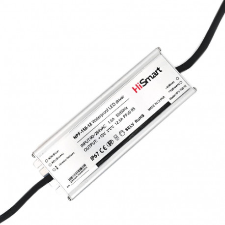 Power supply 12V, 12.5A, 150W, PFC, IP67