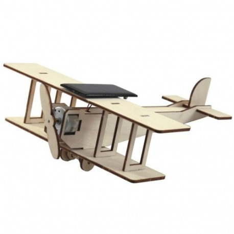 Solar Powered Toy Biplane Flying Star