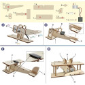 Solar Powered Toy  Biplane Flying Star