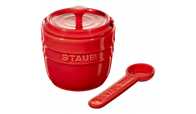 Salt container with spoon Staub - 250 ml, Red
