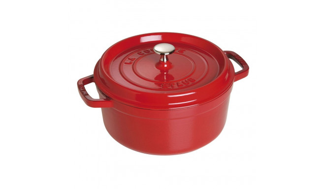 Staub Round Cast Iron Pot - 3.8 ltr, Red