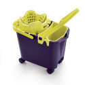 Rectangular bucket on wheels 14 ltr with squeezer and Mery cartridge