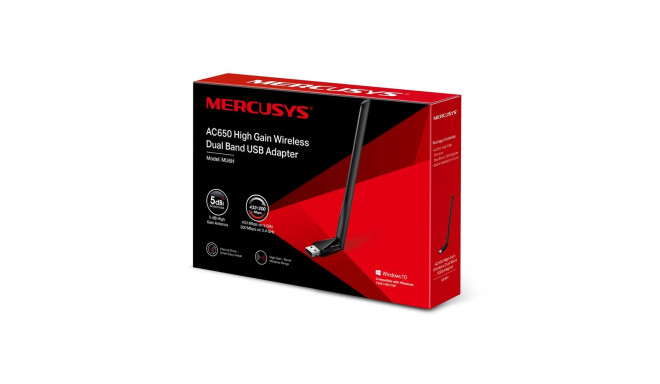 Mercusys AC650 High Gain Wireless Dual Band USB Adapter MU6H