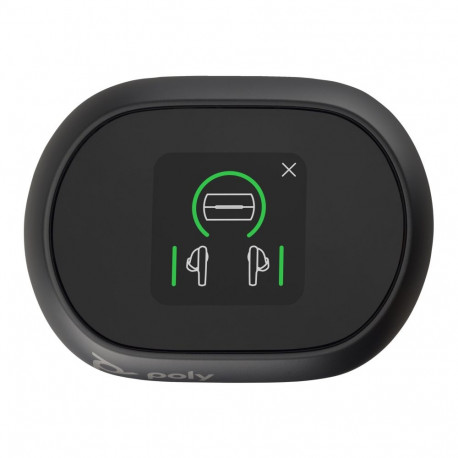 HP Poly Voyager Free 60+ UC M Carbon Black Earbuds +BT700 USB-C Adapter +Touchscreen Charge Case