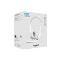 LOGITECH H390 Headset on-ear wired USB-A off-white