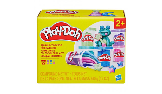 PLAY-DOH масса для лепки Блестки, 6 шт