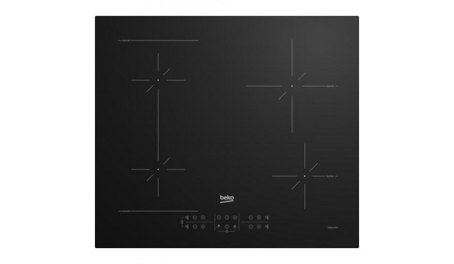 Beko HII64200SFMT hob Black Built-in 59 cm Zone induction hob 4 zone(s)