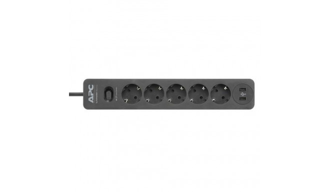 APC PME5U2B-GR surge protector Black 5 AC outlet(s) 230 V 1.52 m