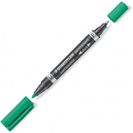 Double-tip marker Lumocolor green