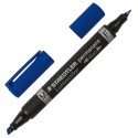 Перманентный маркер Staedtler DUO 348 0,6/1,5mm синяя
