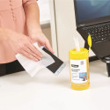 Screen cleaning cloths moistened FELLOWES 100 pcs in a jar