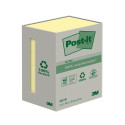 Note paper 38x51mm POST-IT Recycled 653RY yellow 6x100 sheets