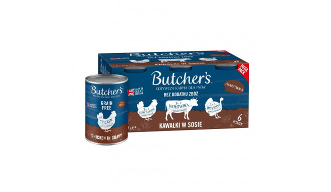 BUTCHER'S Original megapakk segu köögiviljadega kastmes märg koeratoit 6 x 400g