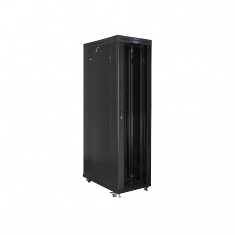 LANBERG FREESTANDING RACK CABINET 19" 47U 800x1200 GLASS DOOR LCD BLACK FF01-8247-12BL
