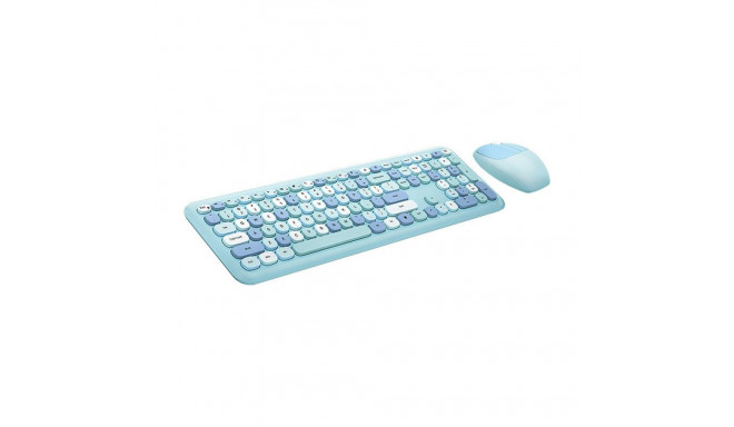 Wireless keyboard + mouse set MOFII 666 2.4G (Blue)
