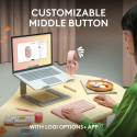 Logitech Pebble 2 M350s Belaidė pelė, RF Wireless + Bluetooth, 4000 DPI, Tonal Rose