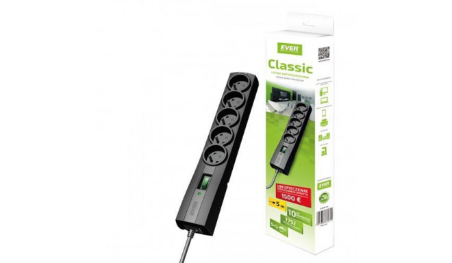 Ever CLASSIC 3m Black 5 AC outlet(s) 250 V