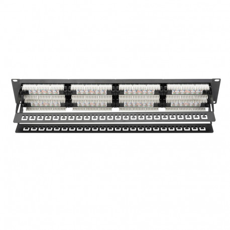 DIGITUS Patch panel, CAT6 19",48xRJ45,black