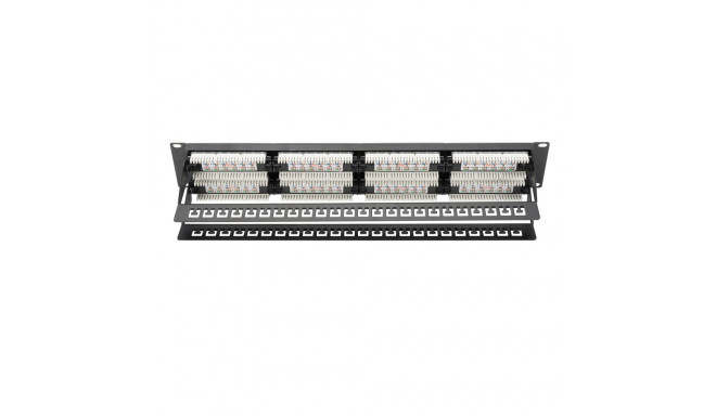 DIGITUS Patch panel, CAT6 19",48xRJ45,black