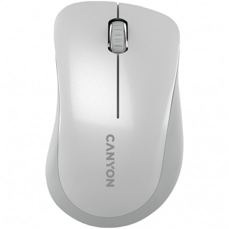 CANYON MW-11, 2.4 GHz Wireless mouse ,with 3 buttons, DPI 1200, Battery:AAA*2pcs ,pearl white grey67