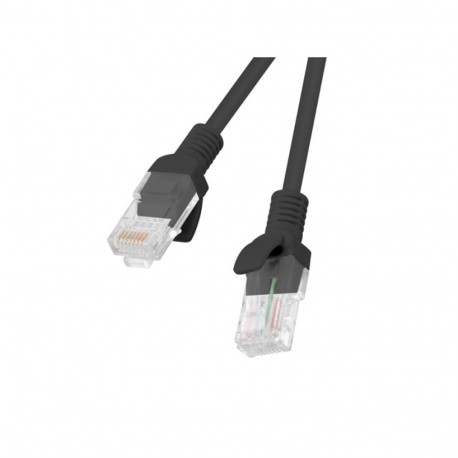 PATCHCORD CAT.6 UTP 0.5M BLACK FLUKE PASSED LANBERG