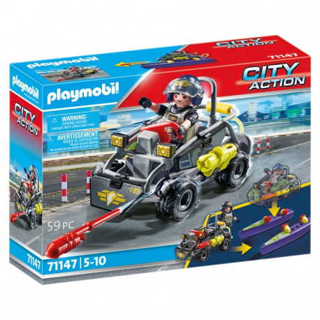 PLAYMOBIL CITY ACTION Tactical Unit mitmerajaline ATV 71147