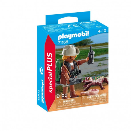 PLAYMOBIL SPECIAL PLUS Teadlase figuur koos noore kaimaniga 71168