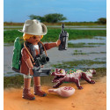 PLAYMOBIL SPECIAL PLUS Teadlase figuur koos noore kaimaniga 71168