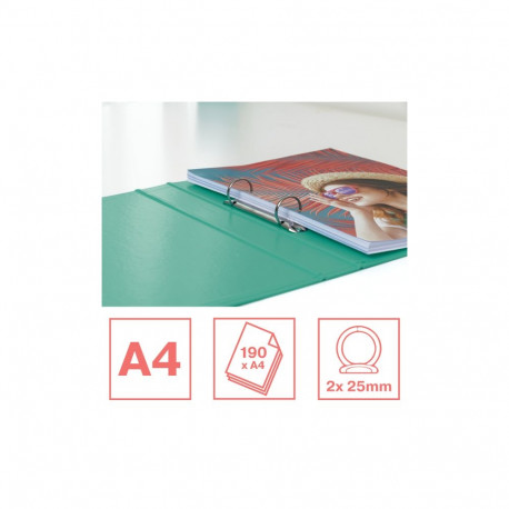 Ringbinder Colour´BreezeA4 2R/25mm Green