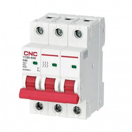 Miniature Circuit Breaker, 3P, 63A, Class C, 6kA