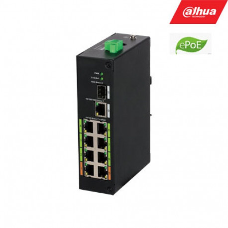 ePoE hub 100Mbps 8 ports+1G uplink + 1SFP, ePoE up to 800m, Hi-PoE