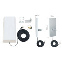 5G / LTE / CBRS 2x2MIMO antenna, 1.7-3.8GHz, 2x 18dBi