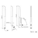 5G NR antenna, 617~960/1710~2690/3300~3800MHz, 3dBi, 18cm